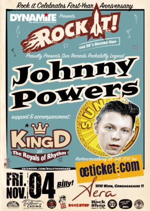 SUN LEGEND JOHNNY POWERS and KING D play in Vienna in November!